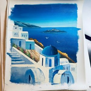 Painting from Santorini, Greece 🇬🇷